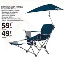E.Leclerc Silla reclinable y plegable relax sport brella. oferta