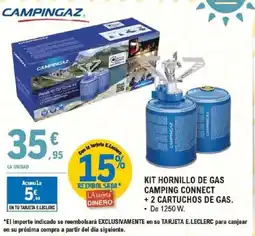 E.Leclerc CAMPINGAZ Kit hornillo de gas camping connect + 2 cartuchos de gas oferta