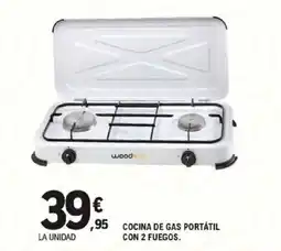 E.Leclerc Cocina de gas portátil con 2 fuegos. oferta