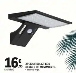 E.Leclerc Aplique solar con sensor de movimiento. oferta