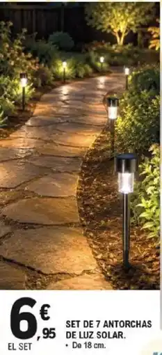 E.Leclerc Set de 7 antorchas de luz solar oferta