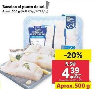 Lidl Bacalao Al Punto De Sal oferta