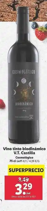 Lidl Vino Tinto Biodinámico V.t. Castilla Cosmológico oferta