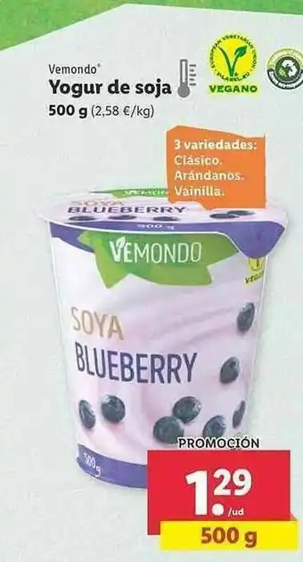 Lidl Vemondo Yogur De Soja oferta