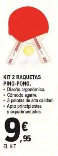 E.Leclerc Kit 2 raquetas ping-pong. oferta