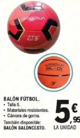 E.Leclerc WOODSUN Balón fútbol oferta