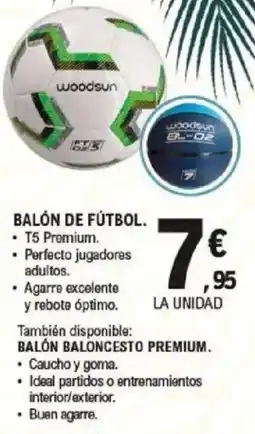 E.Leclerc WOODSUN Balón de fútbol oferta