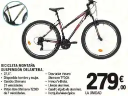 E.Leclerc Bicicleta montaña suspensión delantera oferta