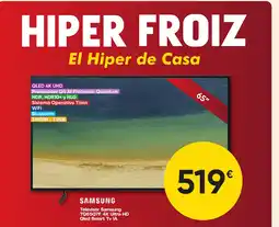 Hiper FROIZ SAMSUNG Televisor TQ65Q7F 4K Ultra HD Qled Smart Tv IA oferta