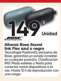 Hiper FROIZ Altavoz Bose Sound link Flex azul o negro oferta