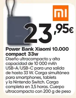 Hiper FROIZ Power Bank Xiaomi 10.000 compact 33w oferta