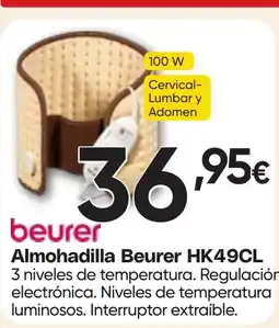 Hiper FROIZ BEURER Almohadilla HK49CL oferta