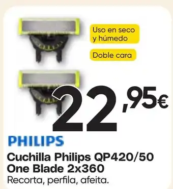 Hiper FROIZ PHILIPS Cuchilla QP420/50 One Blade 2x360 oferta