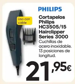 Hiper FROIZ PHILIPS Cortapelos HC3505/15 Hairclipper Series 3000 oferta
