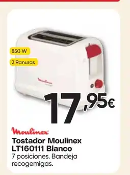Hiper FROIZ MOULINEX Tostador LT160111 Blanco oferta