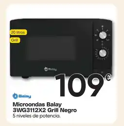 Hiper FROIZ BALAY Microondas 3WG3112X2 Grill Negro oferta