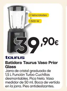 Hiper FROIZ TAURUS Batidora Vaso Prior Glass oferta