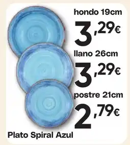 Hiper FROIZ Plato Spiral Azul oferta