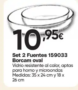Hiper FROIZ Set 2 Fuentes 159033 Borcam oval oferta