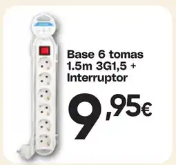 Hiper FROIZ Base 6 tomas 1.5m 3G1,5+ Interruptor oferta