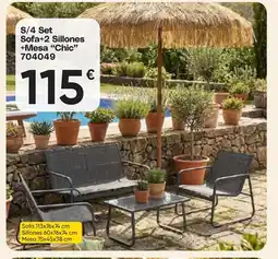 Hiper FROIZ S/4 Set Sofa+2 Sillones +Mesa Chic oferta