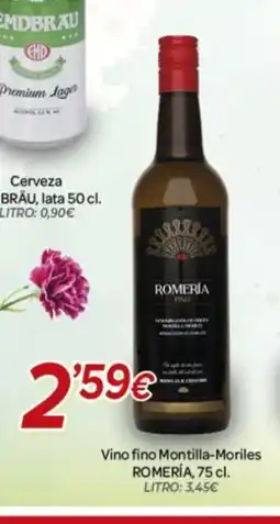Alsara Supermercados ROMERIA Vino fino Montilla-Moriles oferta