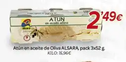Alsara Supermercados ALSARA Atún en aceite de Oliva oferta