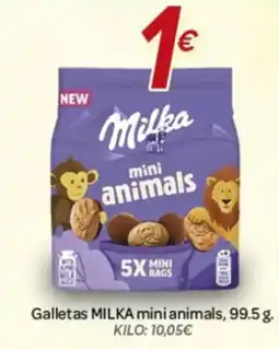 Alsara Supermercados MILKA Galletas mini animals oferta
