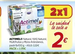Alsara Supermercados ACTIMEL Natural, NAS Natural, Multifrutas y Mora-Arándanos oferta