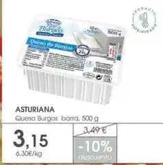 Supermercados Plaza La asturiana - queso burgos barra oferta