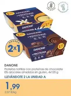 Supermercados Plaza Danone - proteina natillas con proteinas de chocolate 0% azucares ancidos sin gluten oferta