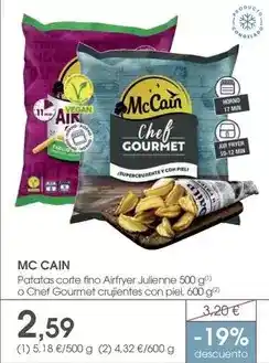 Supermercados Plaza Mccain - patatas corte fino airfryer julienne o chef gourmet crujientes con piel oferta
