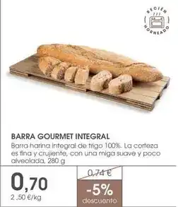 Supermercados Plaza Gourmet - barra integral oferta