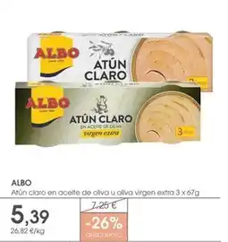 Supermercados Plaza Albo - atún claro en aceite de oliva virgen extra oferta