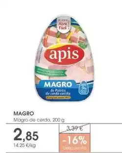 Supermercados Plaza Apis - magro de cerdo oferta