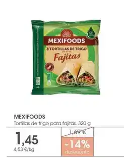 Supermercados Plaza Mexifoods - tortillas de trigo para falitas oferta