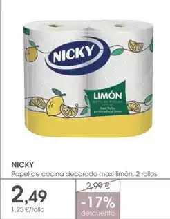 Supermercados Plaza Nicky - papel de cocina decorado max limon oferta