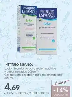 Supermercados Plaza Instituto español - locion hidratante para recien nacidos y peles sensibles oferta