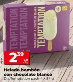 Dia Dia temptation - helado bombon con chocolate blanco oferta