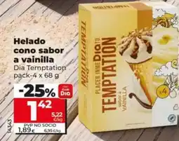 Dia Dia temptation - helado cono sabor a vainilla oferta