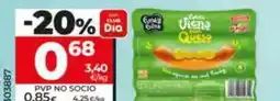 Dia Dia funky frank - salchichas viena con queso oferta