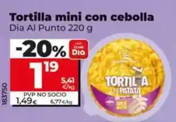 Dia Dia al punto - tortilla mini con cebolla oferta