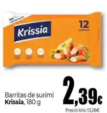 Unide Supermercados Krissia - barritas de surimi oferta