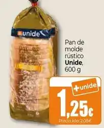 Unide Supermercados Unide - pan de molde rustico oferta