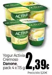 Unide Supermercados Danone - yogur activia cremoso oferta