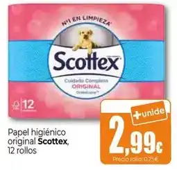 Unide Supermercados Scottex - papel higiénico original oferta