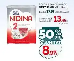 Condis Nestlé - nidina fórmula de continuació oferta