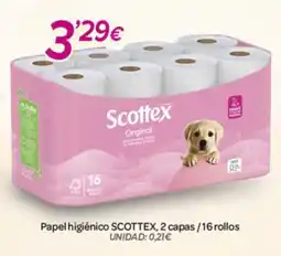 Alsara Supermercados SCOTTEX Papel higiénico 2 capas/16 rollos oferta
