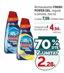 Condis Finish - rentavaixelles power gel oferta