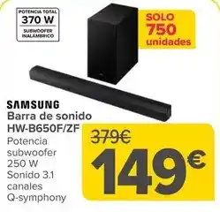 Carrefour Samsung - barra de sonido hw-b650fzf oferta